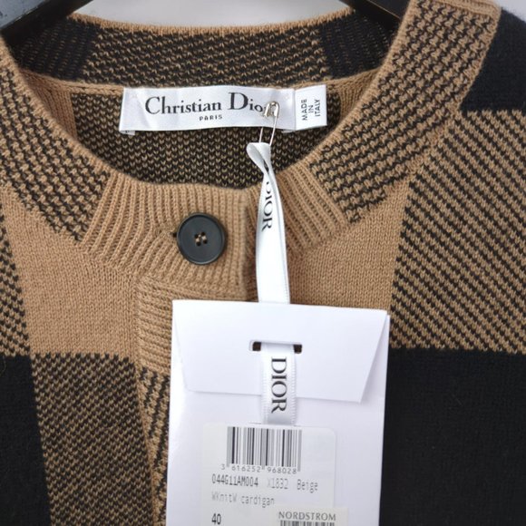 [SOLD] NWT CHRISTIAN DIOR Womens Sz 8 2-PIECE SET Cashmere Sweater Vest Cardigan - Picture 5 of 15